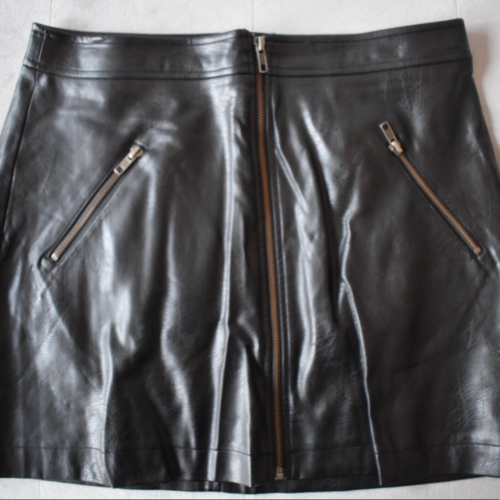 Black Leather Skirt